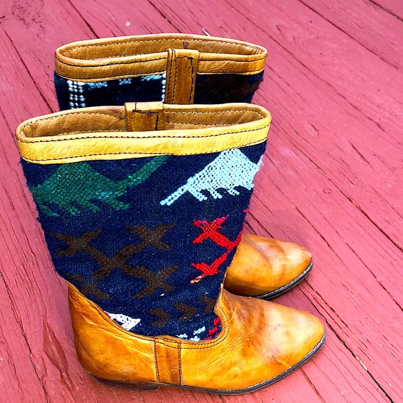 Shoes Vintage Flathead Lake Indian Handmade Cowgirl Boot Says 32 In